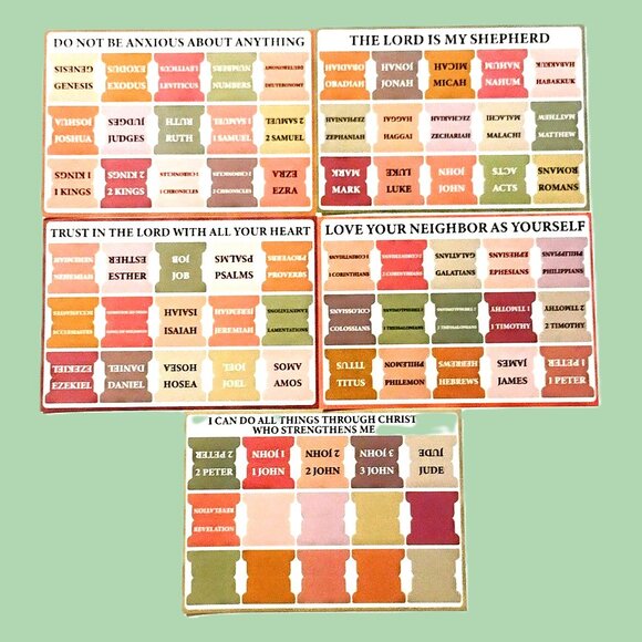 Laminated Bible Tabs ~ Large Print ~ Modern Earth-Tone Colors ~ Placement Guide - Picture 3 of 13